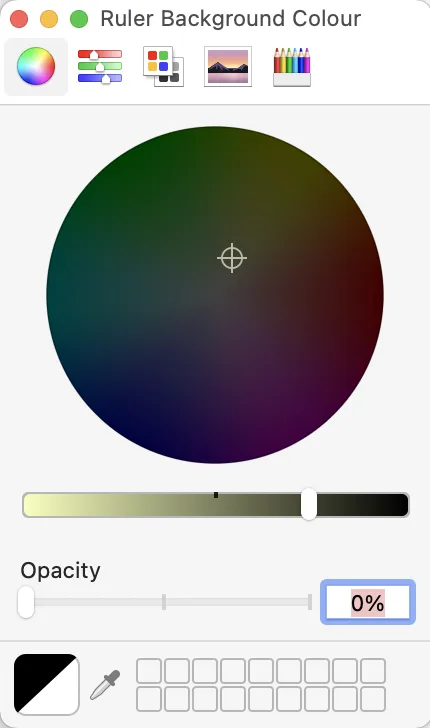Sensory Ruler for Mac background colour picker option 1 β colour wheel