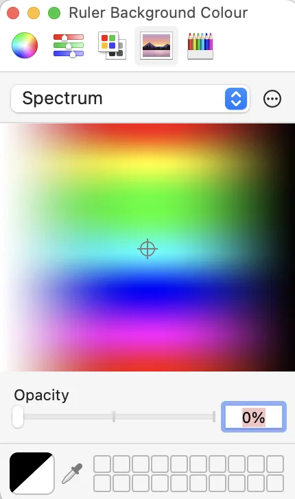 Sensory Ruler for Mac background colour picker option 4 β pencil colours