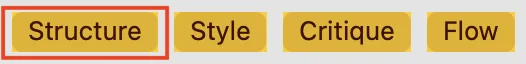 Sensory Writeable Structure command button in the toolbar